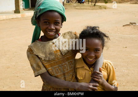 Madagascar, Fianarantsoa. Girls - Anja Stock Photo