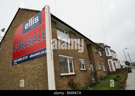 Estate Agents Sales Signs London Stock Photo