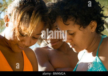 Madagascar, Toliara. Young women in Ifaty Stock Photo