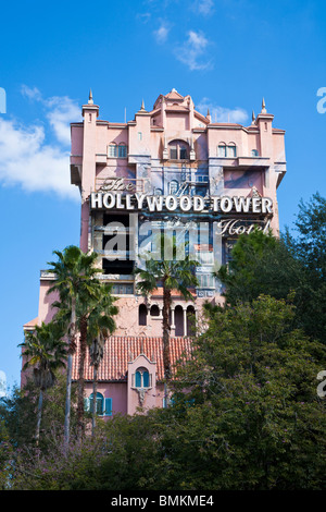 Orlando, FL - Feb 2009 - Tower of Terror attraction at Disney's Hollywood Studios in Kissimmee Orlando Florida Stock Photo