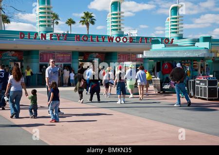 Orlando, FL - Feb 2009 - Guests at entrance to Disney's Hollywood Studios (formerly MGM Studios) in Kissimmee Orlando Florida Stock Photo