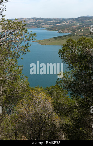 Embalse de Guadalteba, reservoir in Guadalhorce, Málaga Province, Andalusia, Spain. Stock Photo