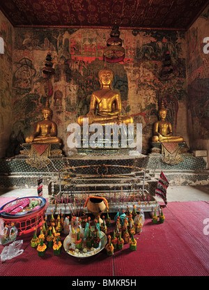 New Year Offerings, Wat Pa Huak, Luang Prabang Stock Photo