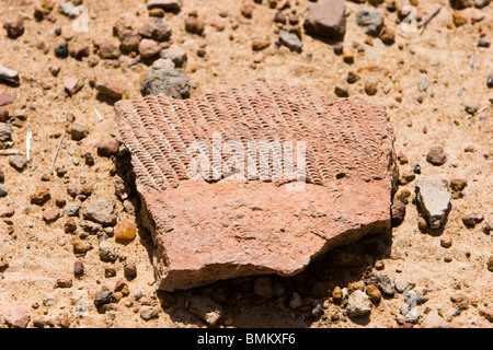 Mali, Djenne, Djenne-Djeno Archaeological Site. Pottery remains Stock Photo