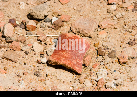 Mali, Djenne, Djenne-Djeno Archaeological Site. Pottery remains Stock Photo