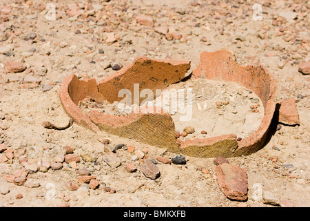 Mali, Djenne, Djenne-Djeno Archaeological Site. Pottery remains Stock Photo