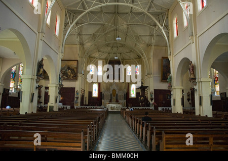 Mauritius, Port Louis. Central nave of the St. Louis Cathedral Stock Photo