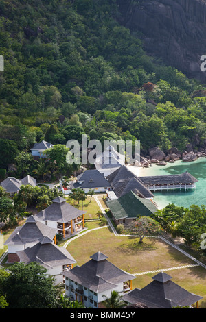 Seychelles, Praslin Island, Anse Volbert, La Reserve hotel Stock Photo