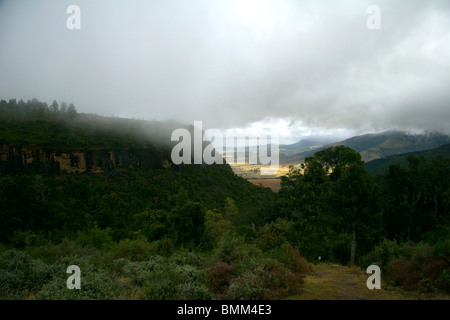 Hogsback, Eastern Cape, Amatole Mountains, South Africa. Overlooking the hogsback valley. Stock Photo