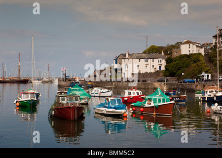 UK, England, Devon, Brixham, leisure and commercial fishing boats moored in the harbour Stock Photo