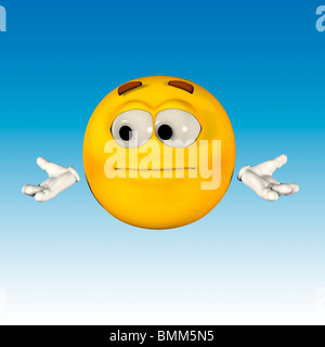 Emoticon Graphic Illustration depicting being Helpless Stock Photo - Alamy