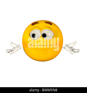 Emoticon Graphic Illustration depicting being Helpless Stock Photo - Alamy