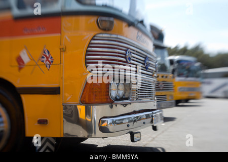 Malta Buses Stock Photo