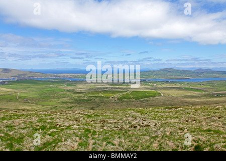 panoramic view of Valentia Island near Portmagee, Ring of Kerry, Republic of Ireland Stock Photo