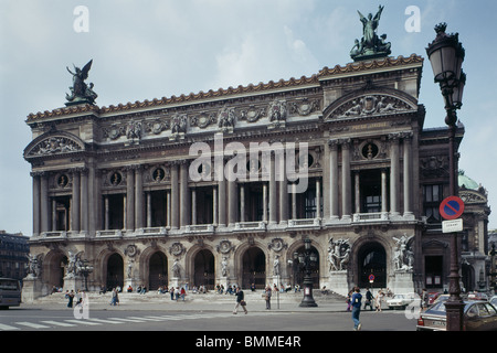 The Palais Garnier or Paris Opera, designed by Charles Garnier in the Neo-Baroque style, photo taken 1977. Stock Photo