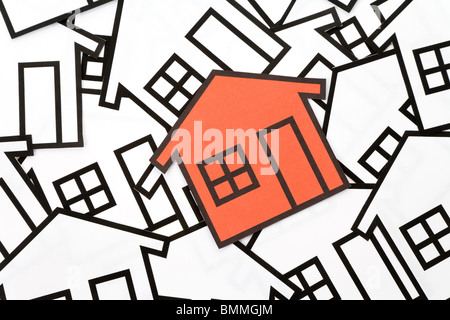 home sign for background use, Real Estate Concept Stock Photo