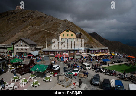 Alpes Curve Italy Mountain Passo dello Stelvio Road Stelvio Pass Stock Photo