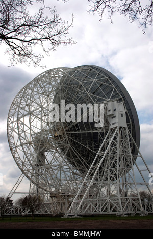 jodrell bank radio telescope cheshire plains england uk Stock Photo