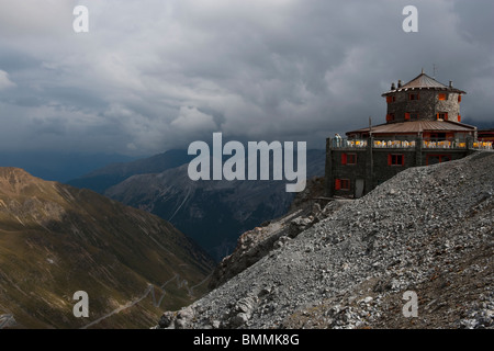 Alpes Curve Italy Mountain Passo dello Stelvio Road Stelvio Pass Stock Photo