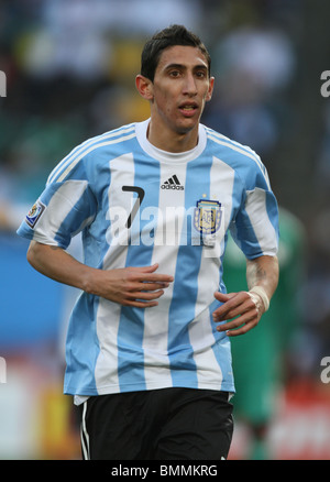 ANGEL DI MARIA ARGENTINA V NIGERIA ELLIS PARK JOHANNESBURG SOUTH AFRICA 12 June 2010 Stock Photo