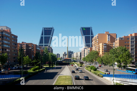 Puerta de Europa towers, Madrid, Spain Stock Photo