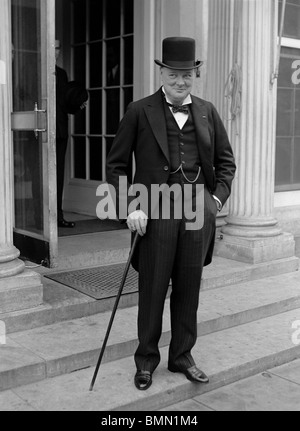 Vintage 1920s photo of Winston Churchill (1874 - 1965) - Conservative (formerly Liberal) statesman and twice UK Prime Minister. Stock Photo
