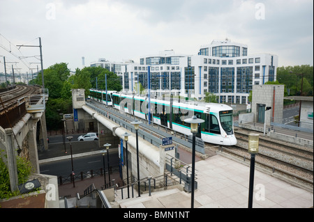 Paris, Tramway T2 Stock Photo