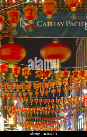 London, Chinatown Gerrard Street, New Year Stock Photo