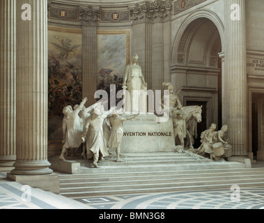 Pantheon, Paris, France. Designed by Soufflot, built 1758+ as church of Sainte Genevieve. Monument to the National Convention, Stock Photo