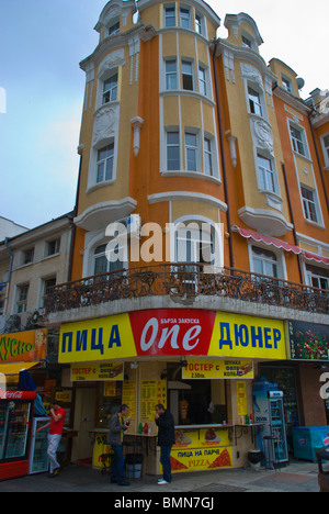 Döner kebab shop Plovdiv Bulgaria Europe Stock Photo