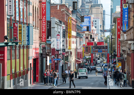 Melbourne Chinatown Little Bourke Street Stock Photo