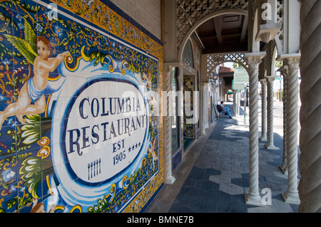 Historic Ybor city and the famous Columbia restaurant Tampa Florida Stock Photo