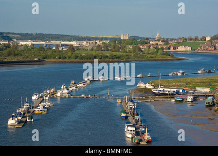 Kent, Rochester Viewed From Medway Stock Photo