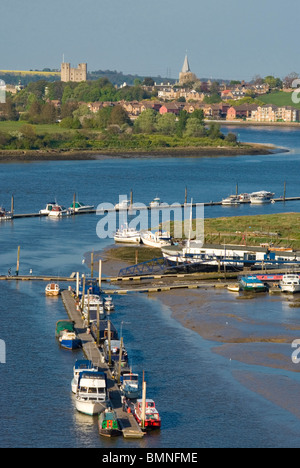 Kent, Rochester Viewed From Medway Stock Photo