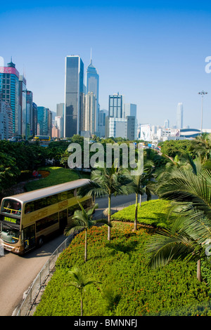 Hong Kong, Central Street Scene Stock Photo