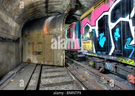 Paris, Metro, alte Züge - Paris, Metro, Old Trains Stock Photo