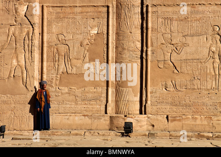 Egypt Edfu Part Of Inner Temple Wall Stock Photo