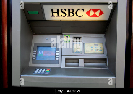 A HSBC ATM cash machine in Cambridge England UK Stock Photo - Alamy