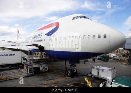 British Airways Jumbo at Vancouver Airport Stock Photo