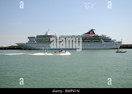 Balmoral cruise ship of Fred Olsen Cruise Lines alongside in Dover Harbour Kent England UK Stock Photo