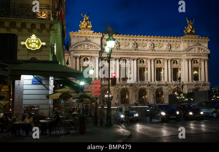 The Opera and the Café de la Paix, Paris Stock Photo
