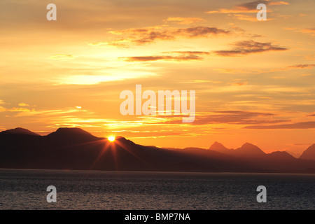 Sunset ; Haines ; Haines Borough ; Alaska ; U.S.A. United States of America Stock Photo