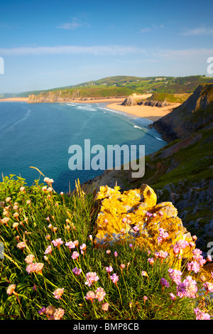 Three Cliffs Bay, Gower peninsula, Wales Stock Photo