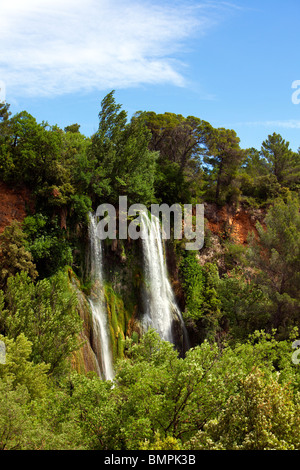 waterfall at Sillans-la-Cascade, Var, Provence-Alpes-Côte d'Azur Stock Photo