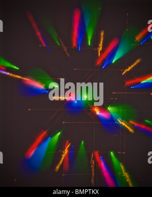 Abstract color light spectrum patterns, red, blue, green, yellow. Primary Stock Photo