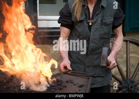 Vintage smith's workshop and tools, Germany Stock Photo