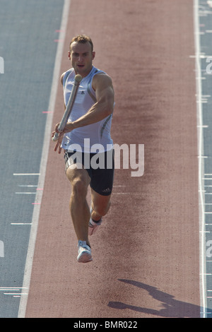 Przemyslaw Czerwinski (POL) competing in the Men's pole vault at the New York Grand Prix, IAAF Diamond League Stock Photo