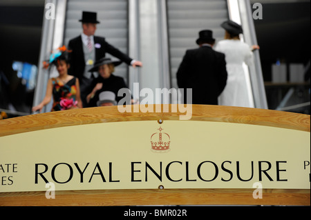 Royal Enclosure sign during day two of Royal Ascot 2010 Stock Photo