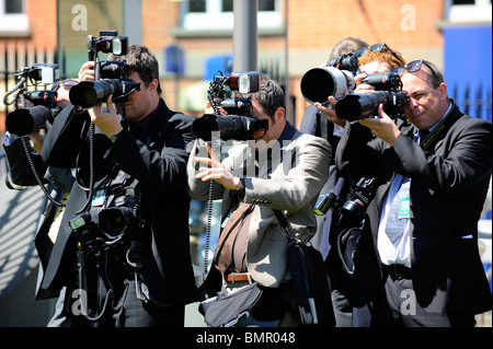 Photographers at work during day two of Royal Ascot 2010 Stock Photo