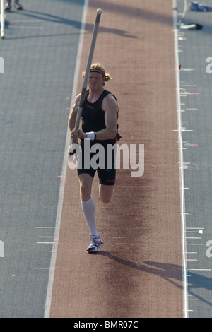 Steven Hooker (AUS) competing in the Men's pole vault at the New York Grand Prix, IAAF Diamond League Stock Photo